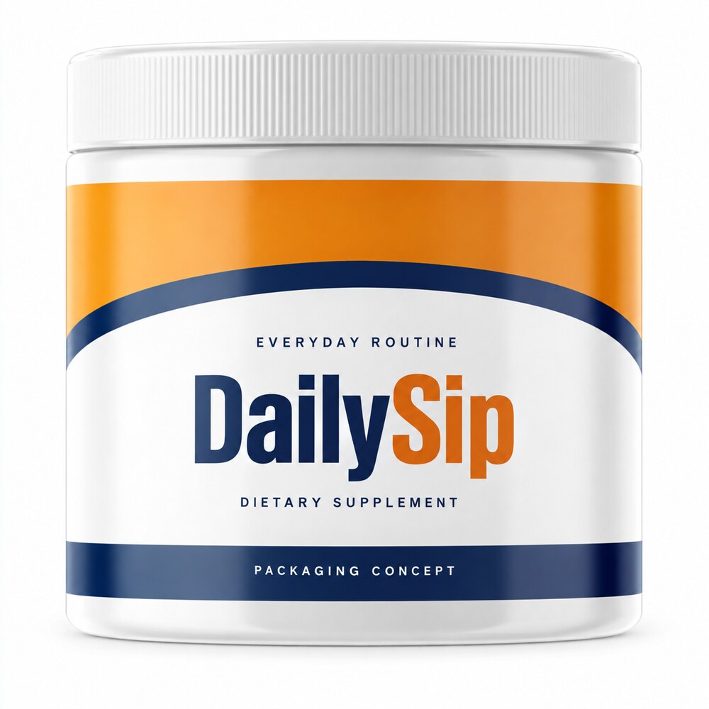 DailySip jar packaging concept in orange and navy